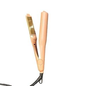 2-in-1 Twist Straightening‎ Curling Iron Beauty Hair Care Auto Shut Off Gold